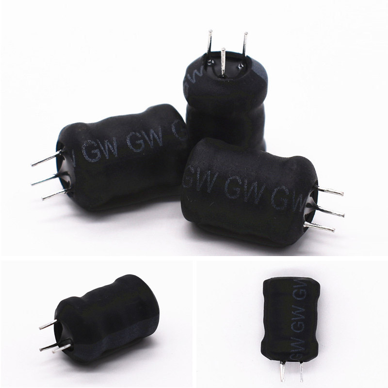 ferrite core wire wound long cylindrical radial lead inductor